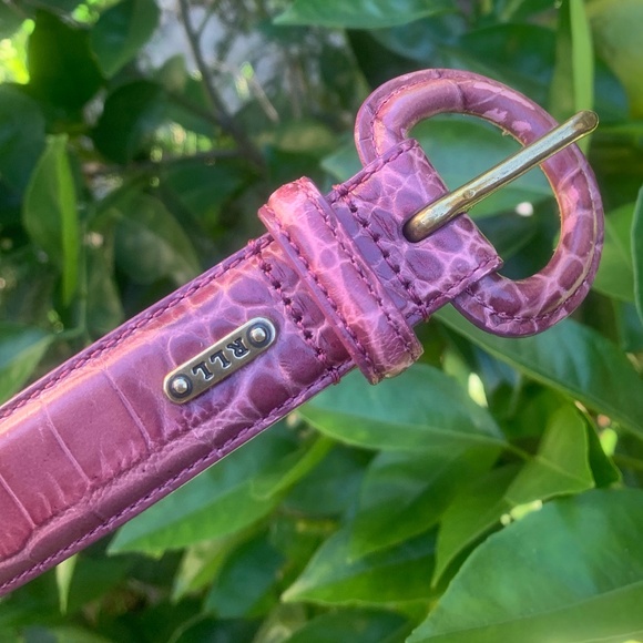 Ralph Lauren Croc Embossed Leather Belt main image 5